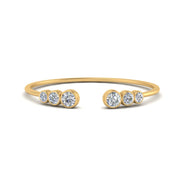 Bezel Set Open Stacking Rings